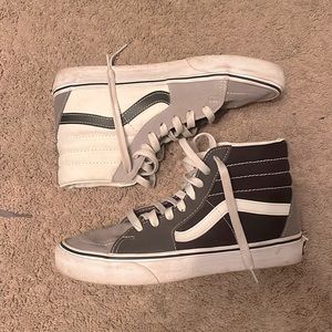 Vans size 7.5 white,black, and grey. Worn once. Moving out need gone!